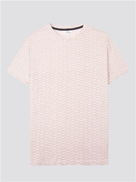 Pink Geo Wave Print T-Shirt