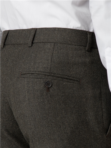 Olive Green Texture Tailored Fit Jacket