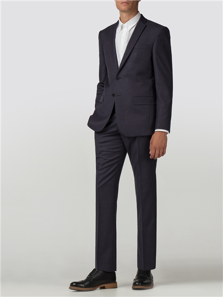 Navy Burgundy Micro Tailored Fit Jacket