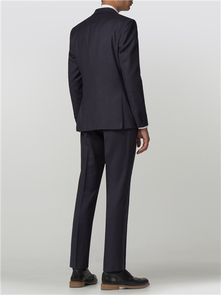 Navy Burgundy Micro Tailored Fit Jacket