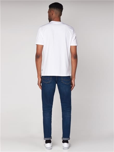 White Red Cropped Targets Graphic T-Shirt