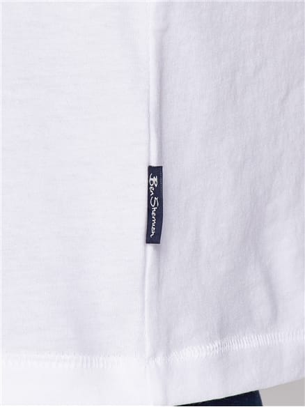 White Red Cropped Targets Graphic T-Shirt