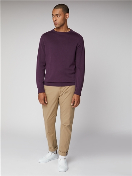 Cotton Knitted Crew Neck