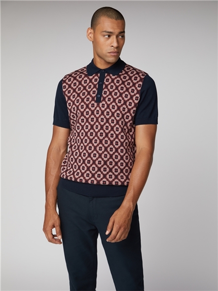 Pattern Front Polo