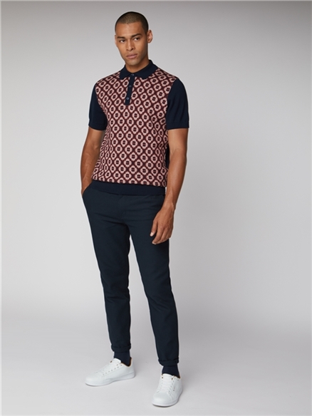 Pattern Front Polo