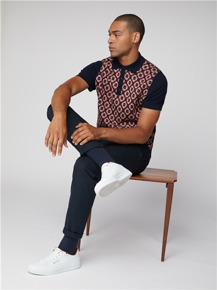 Pattern Front Polo