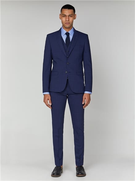 Sapphire Check Stretch Camden Jacket