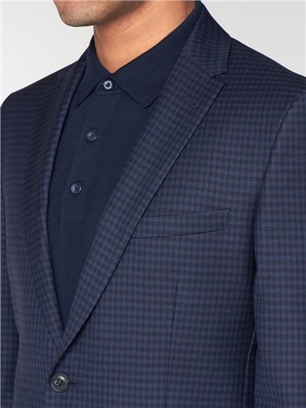 British Deep Blue Gingham Jacket