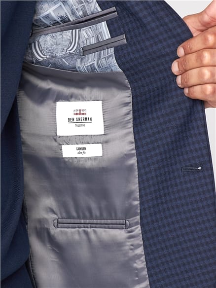 British Deep Blue Gingham Jacket