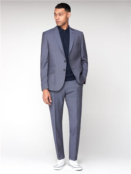 British Blue Micro Gingham Camden Jacket