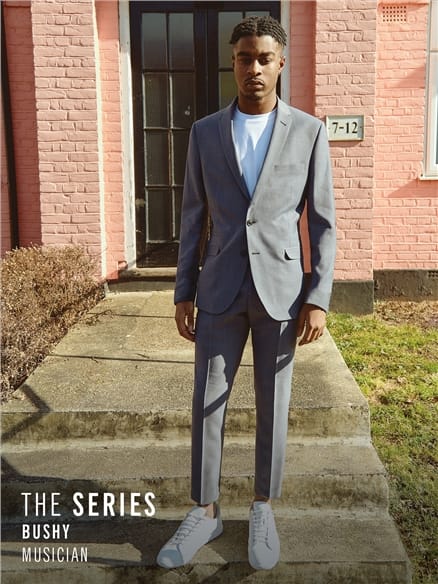 British Blue Micro Gingham Camden Jacket