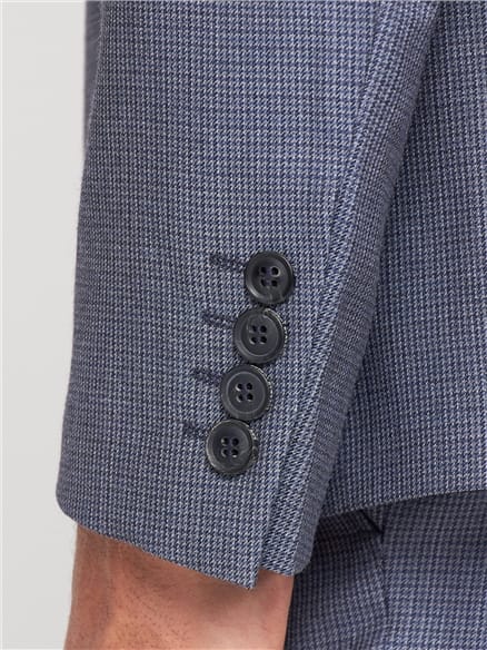 British Blue Micro Gingham Camden Jacket