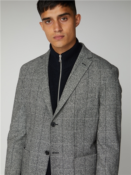 Men's Salt & Pepper Wool Blend Blazer | Ben Sherman | Est 1963