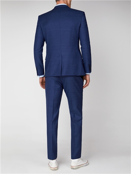 Blue Jaspe Slim Fit Suit Jacket