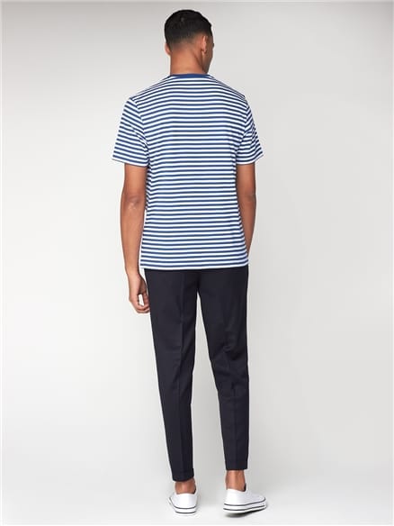 Indigo Short Sleeve Jersey Breton T-Shirt