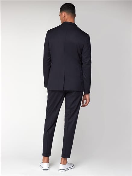 Midnight Navy Unstructured Slim Jacket