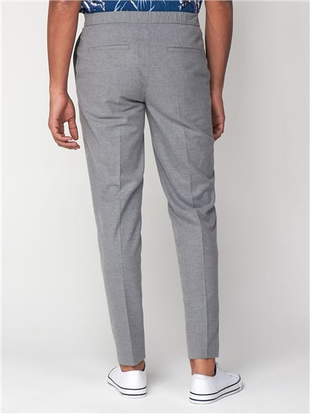 Light Grey Flannel Unstructured Slim Suit