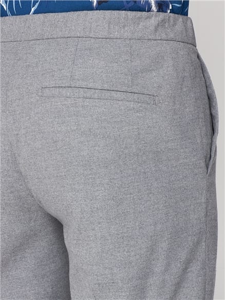 Light Grey Flannel Unstructured Slim Suit