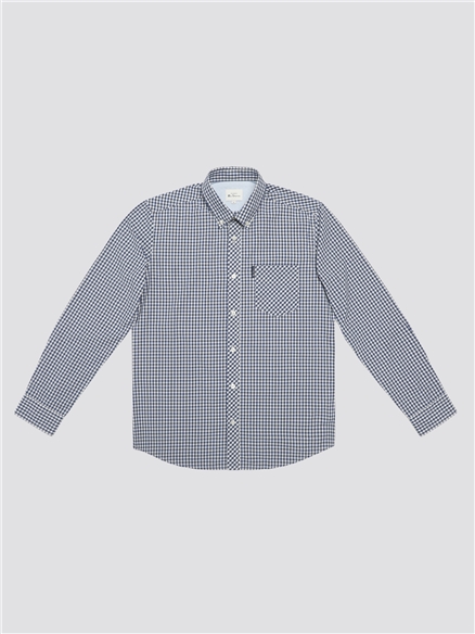 Men's Signature Blue White Gingham Shirt | Ben Sherman