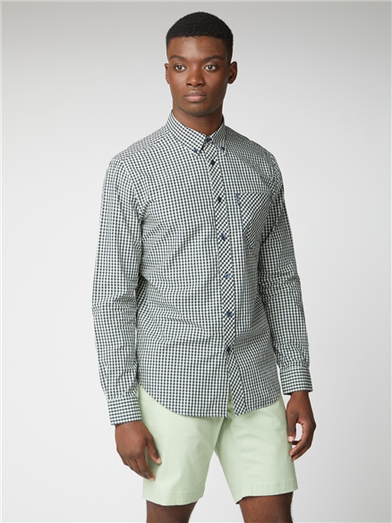 Men's Signature Green Gingham Shirt | Ben Sherman