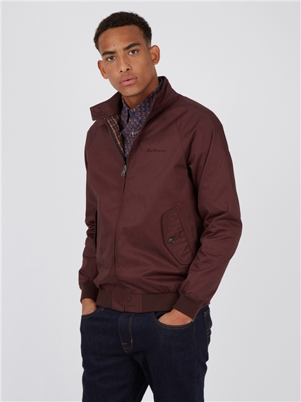 Men's Signature Bordeaux Harrington Jacket | Ben Sherman