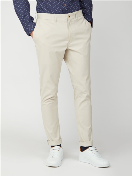 Mens cream best sale skinny chinos