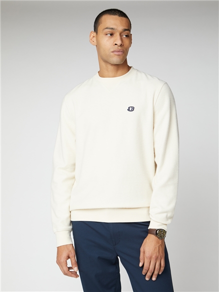 Red Flocked Signature Logo Sweatshirt, Ben Sherman