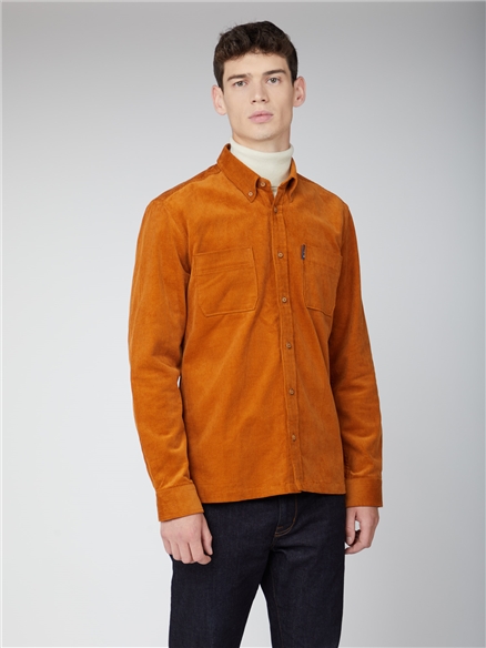 Men's Gold Corduroy Utility Shirt | Ben Sherman | Est 19623