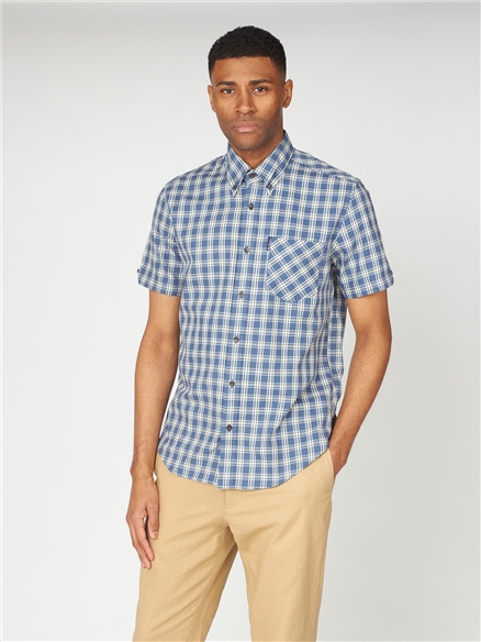 Men's Laundered Twill Check Shirt | Ben Sherman