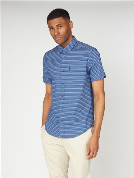 Men's Printed Dash Stripe Shirt | Ben Sherman