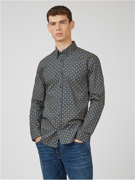 Foulard Print Shirt - Sunflower