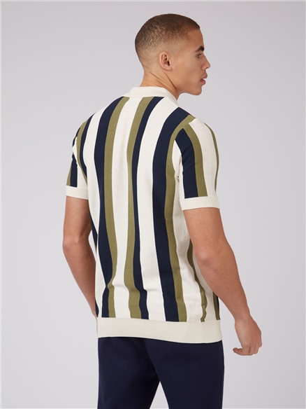 vertical striped polo t shirt