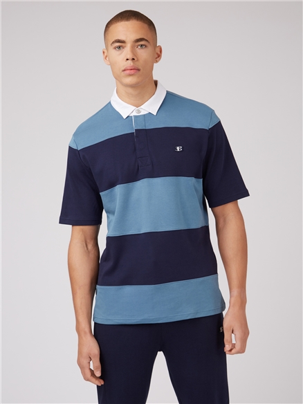 Short Sleeve Rugby Shirt - Blue Shadow