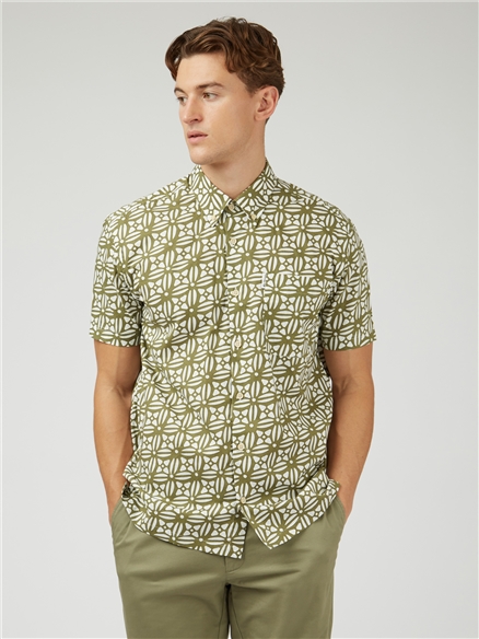 Geo Block Print Shirt