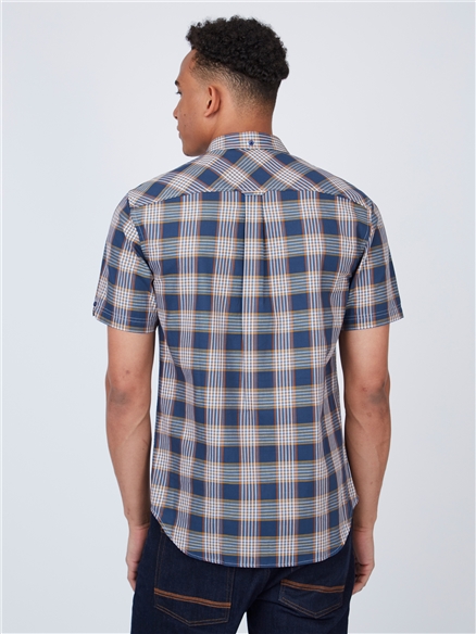 Short Sleeve Twill Check Shirt