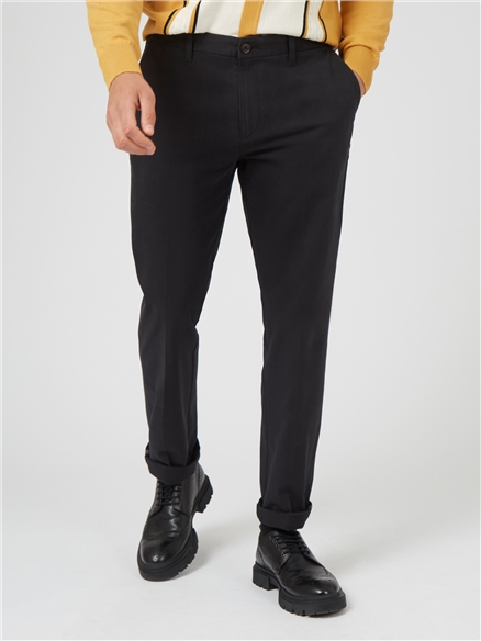 black mens chinos trousers