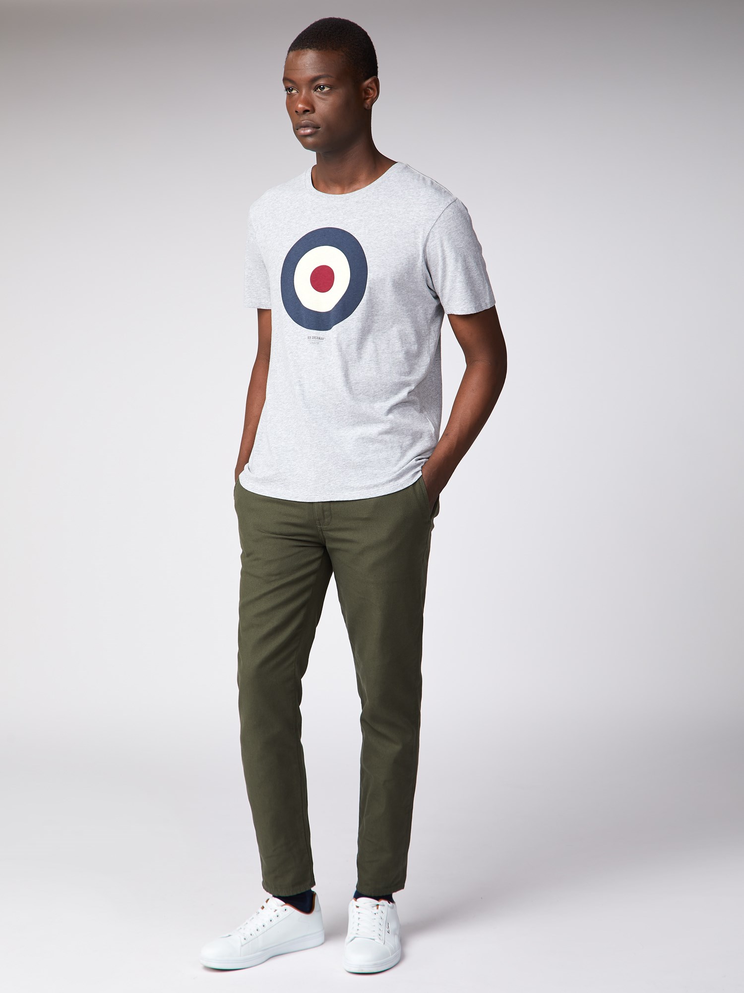 Oxford Grey Marl Target TShirt Ben Sherman Est 1963