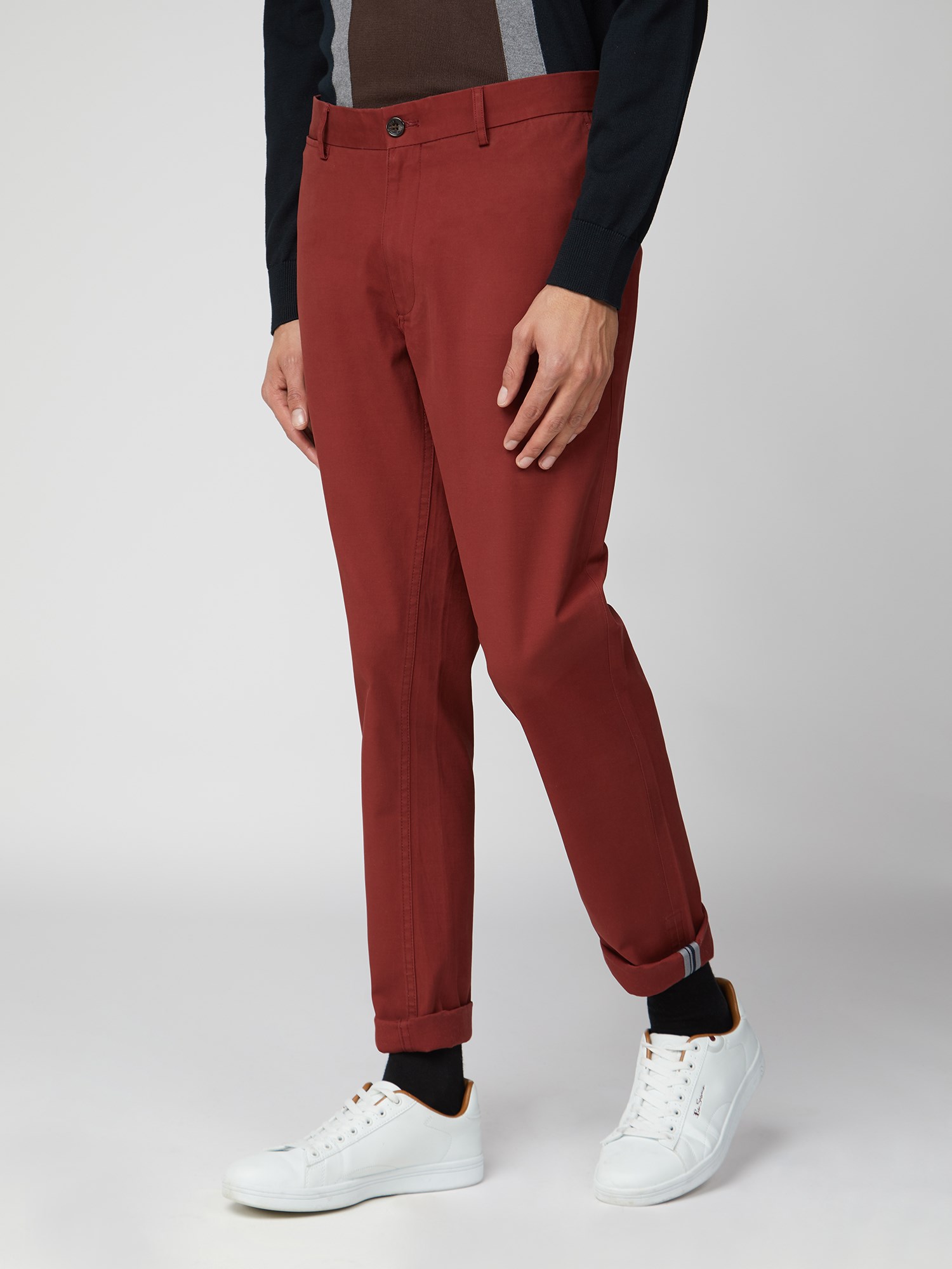 Men's Chestnut Red Slim Stretch Chinos | Ben Sherman | Est 1963