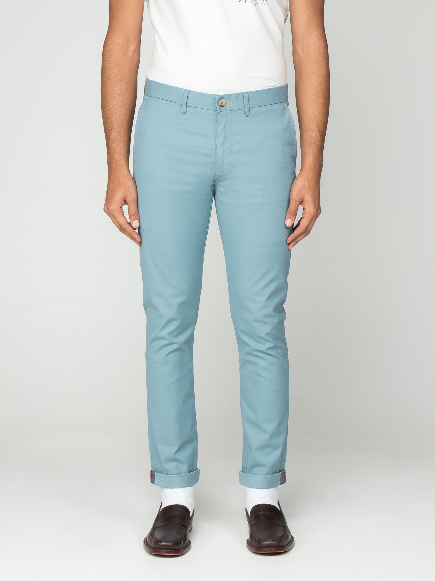 teal chinos