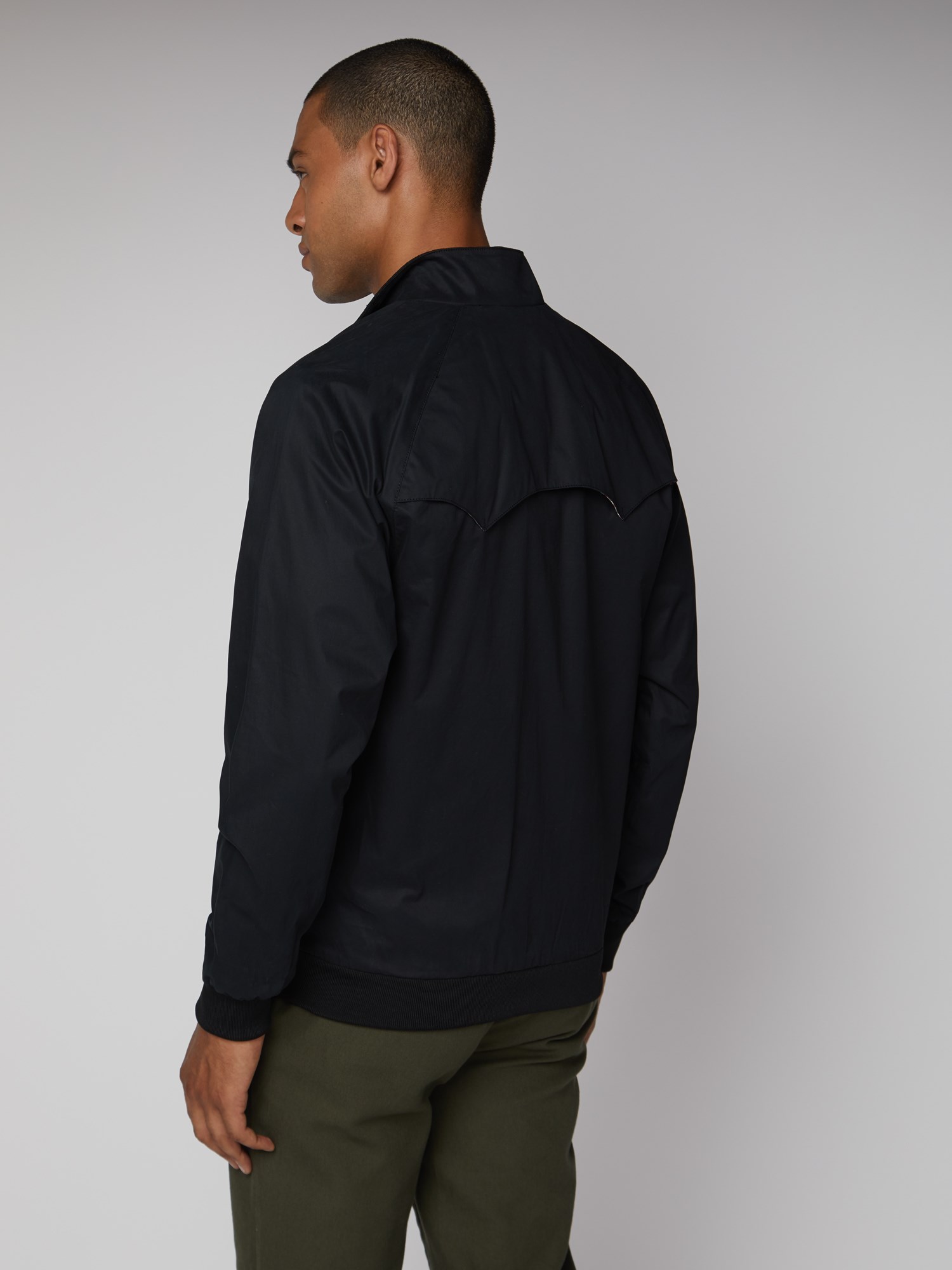 Men's Jet Black Harrington Jacket | Ben Sherman | Est 1963