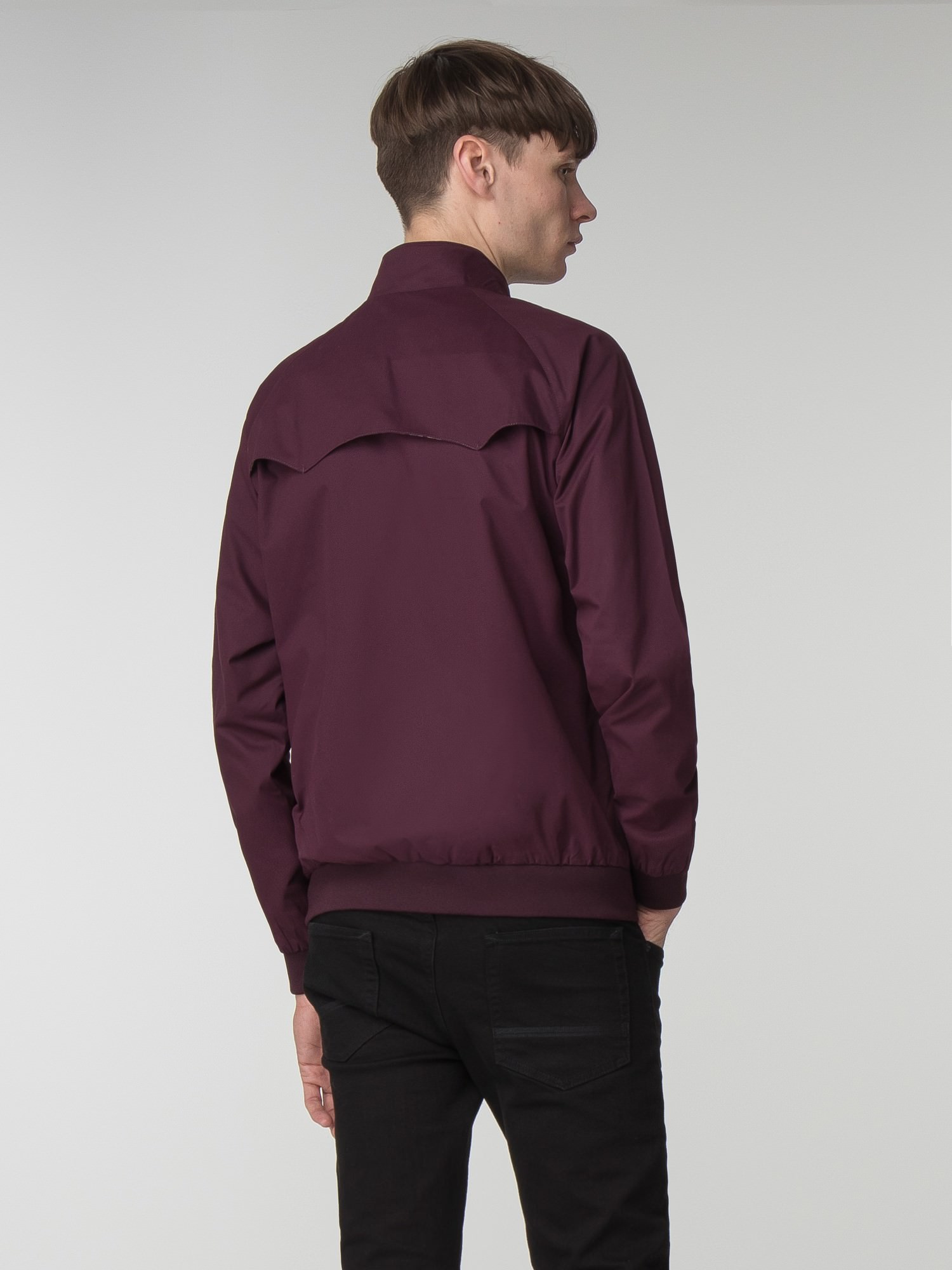 Ben sherman burgundy hot sale harrington jacket