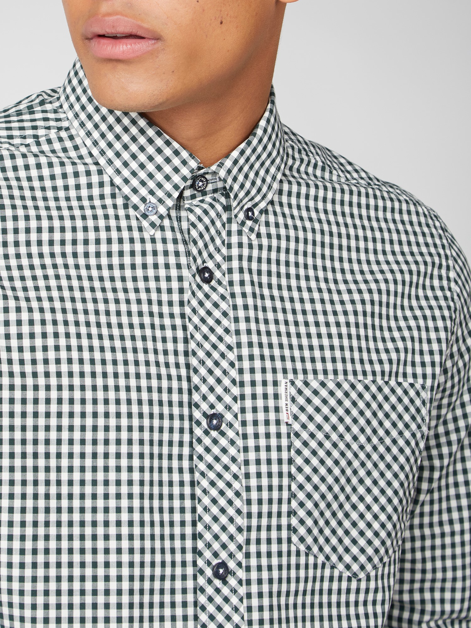 Green hotsell gingham shirt