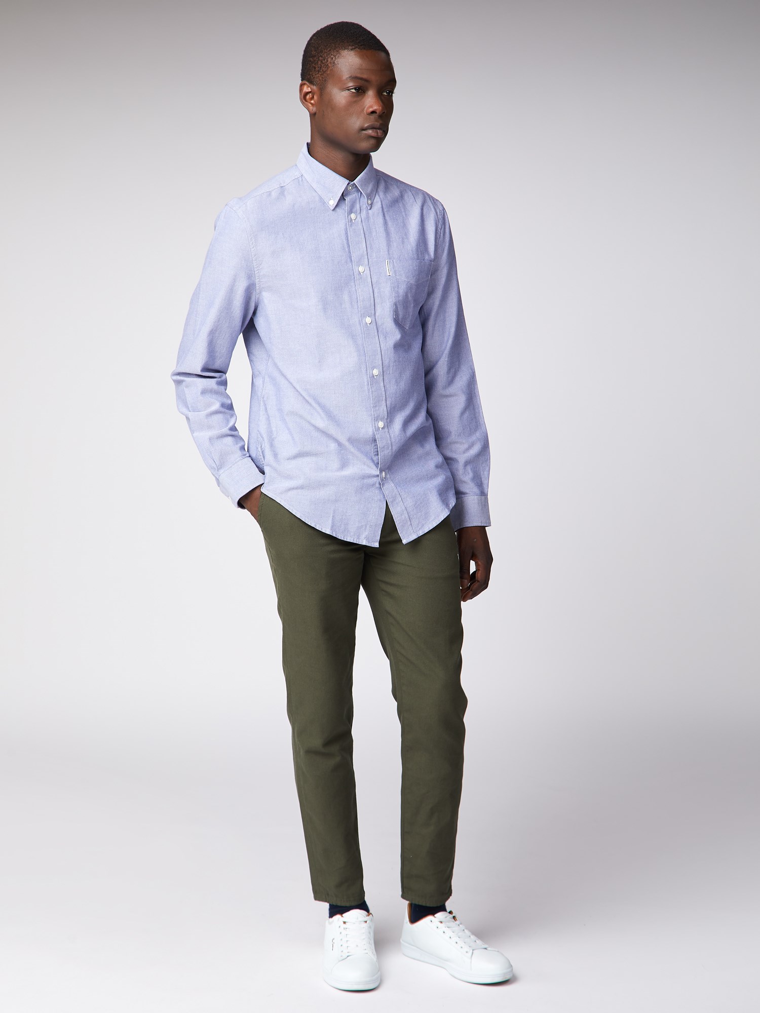 Men's Blue Long Sleeve Oxford Shirt | Ben Sherman | Est 1963