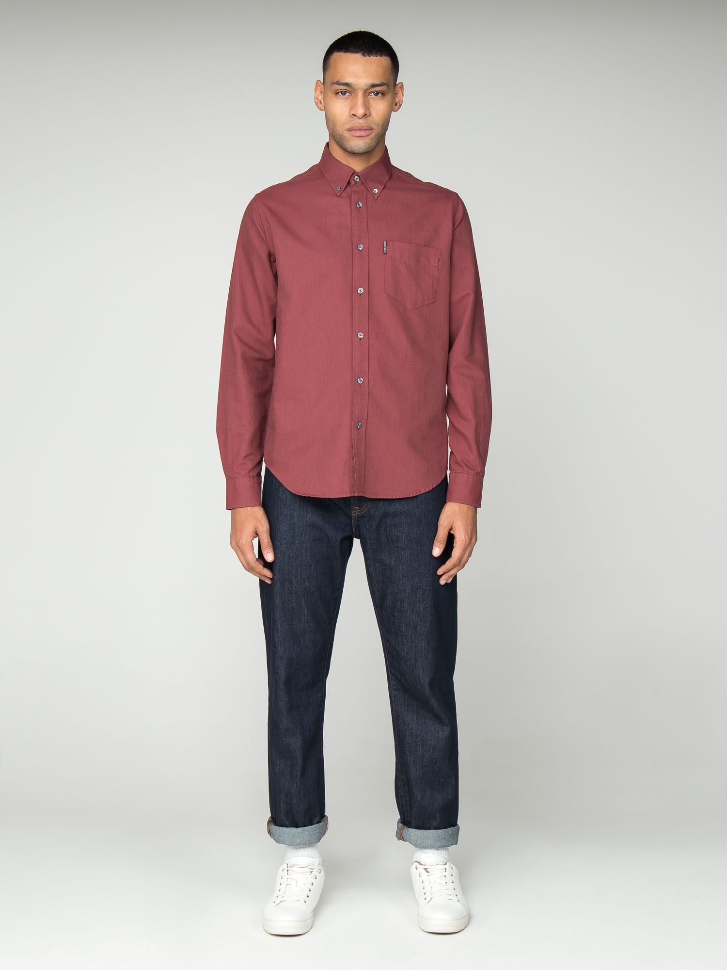 Men's Rose Red Long Sleeve Oxford Shirt | Ben Sherman | Est 1963