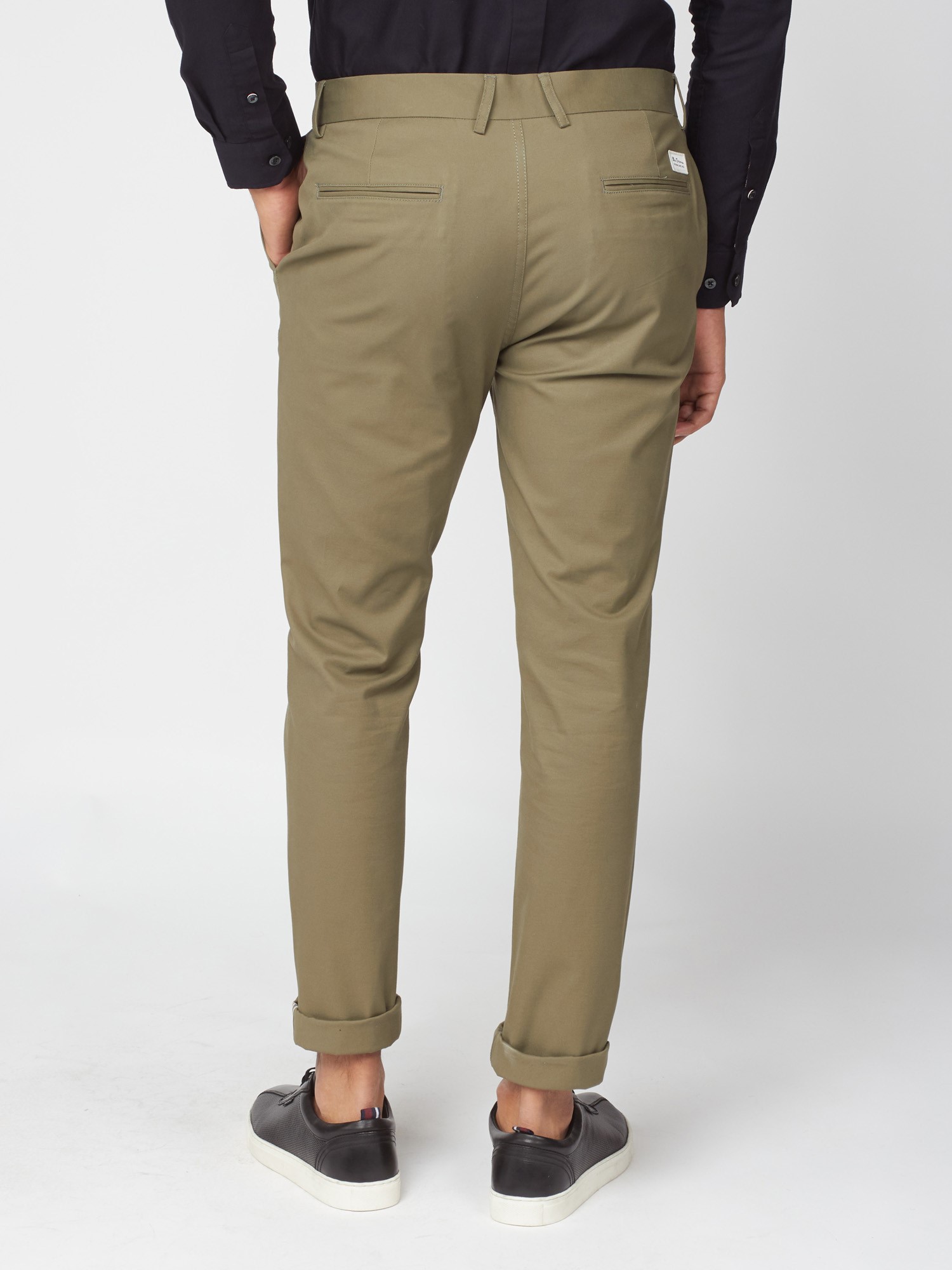 Signature Slim Fit Stretch Olive Chinos | Ben Sherman | Est 1963