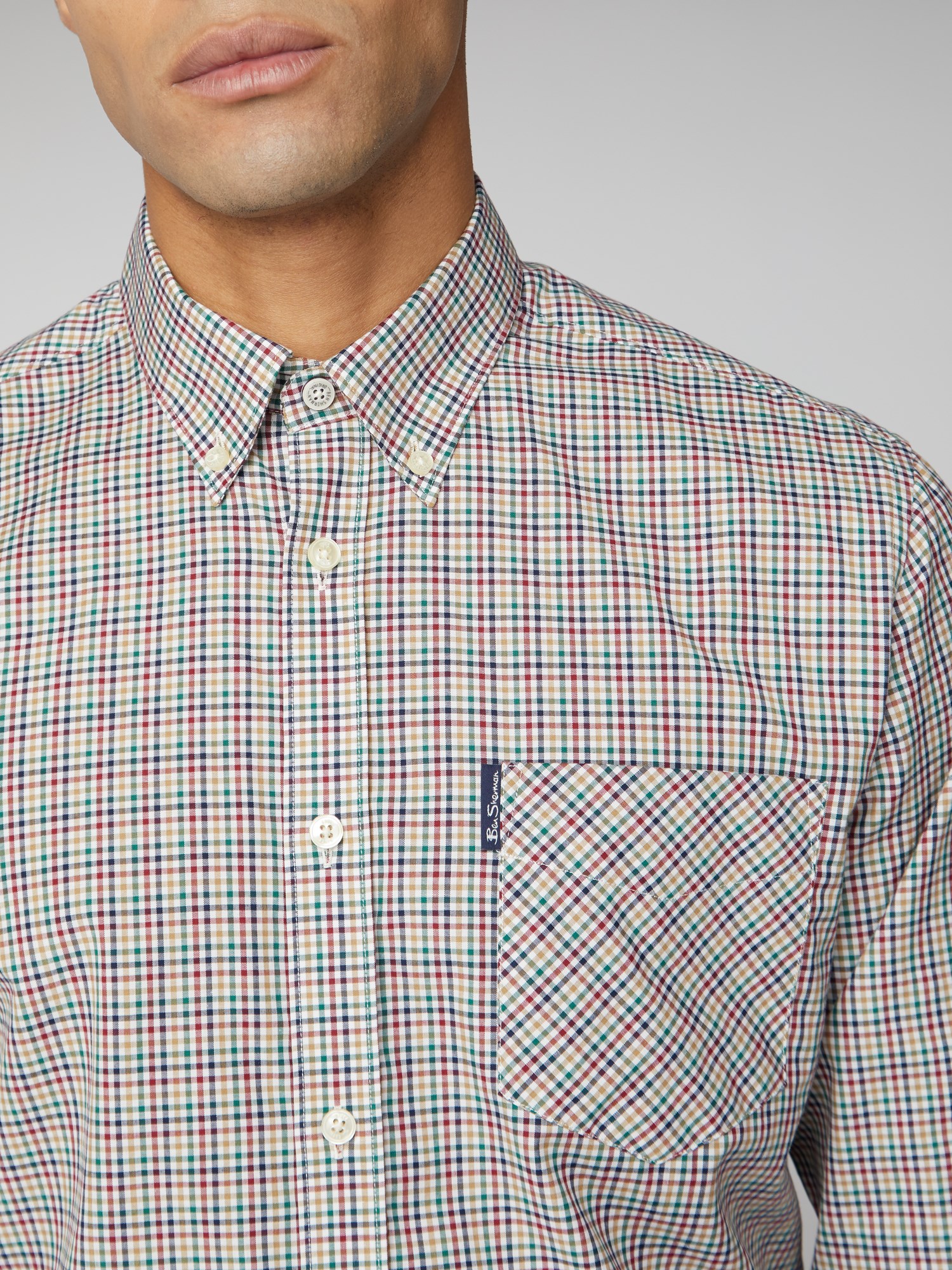 2 in 1 Gingham Paneled Shirt main image 1