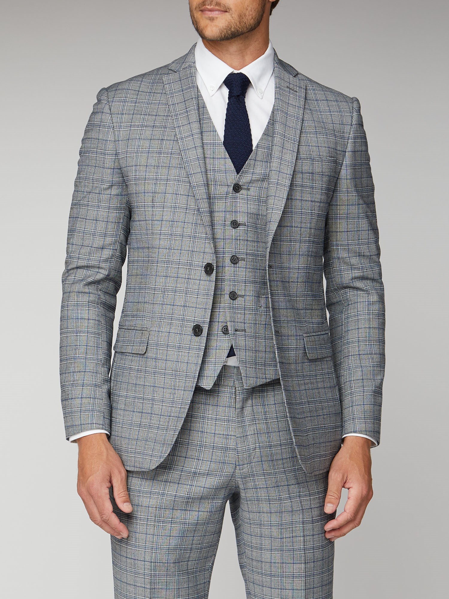 Next blue check on sale suit