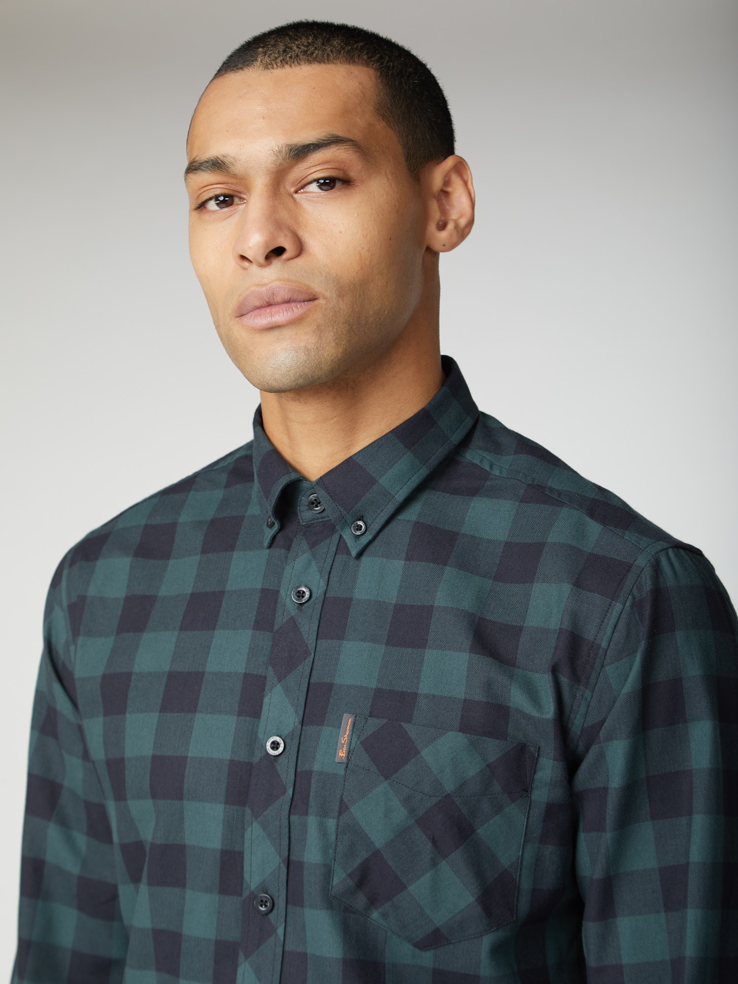 Green Flannel Checked Long Sleeve Shirt | Ben Sherman | Est 1963