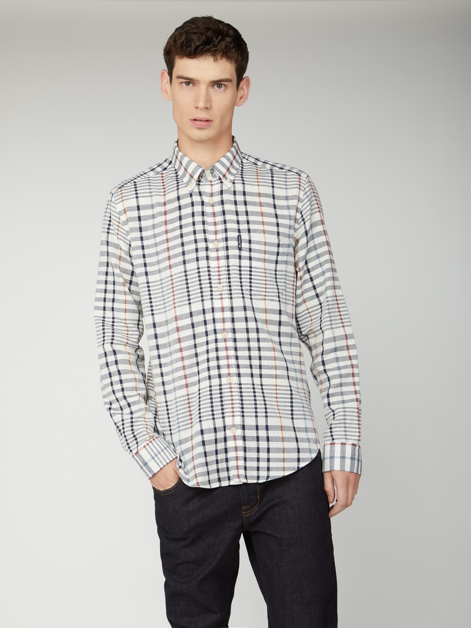 Oversized Stripe Check Shirt