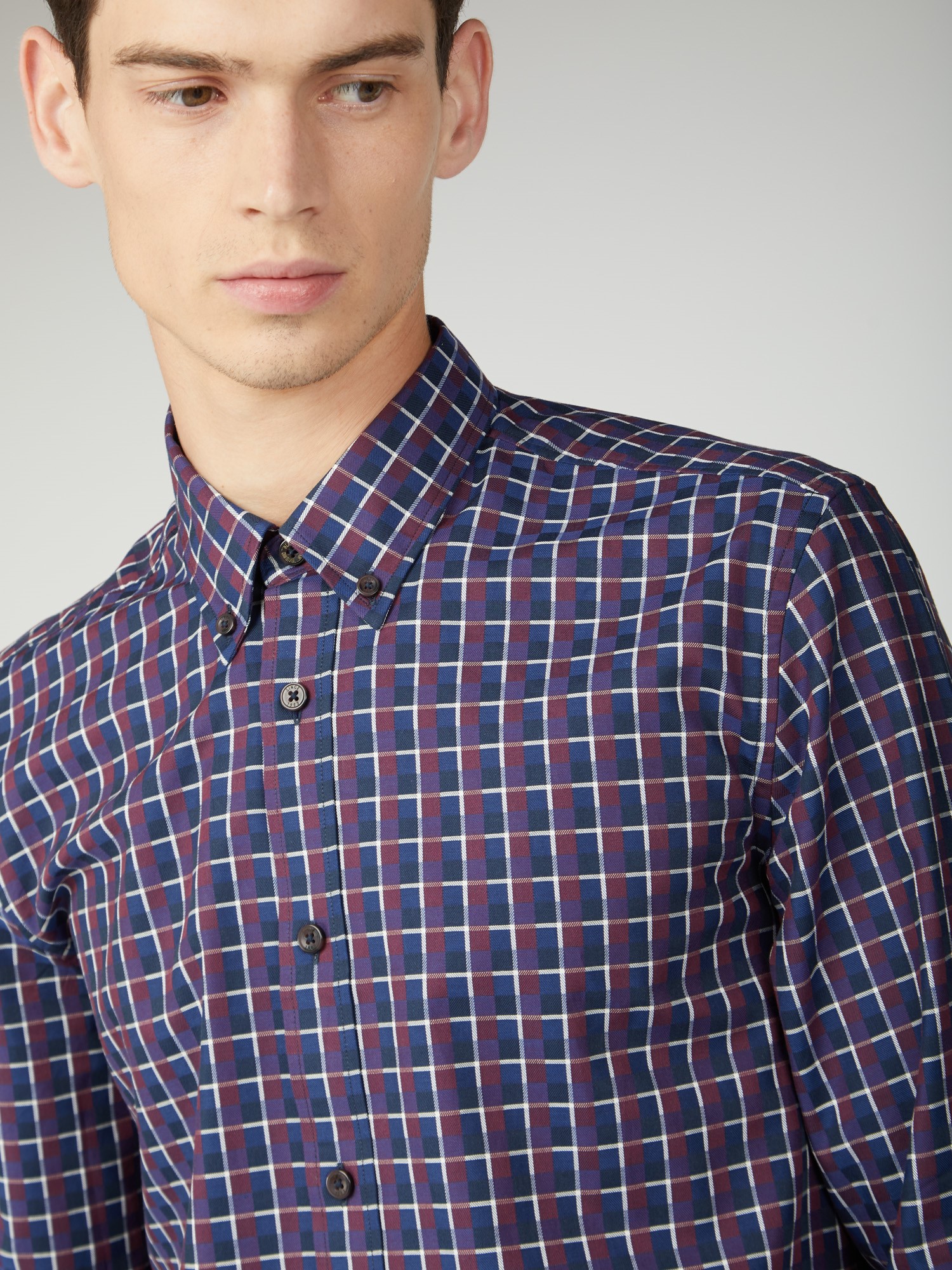 Men's Irregular Twill Checked Shirt | Ben Sherman | Est 1963